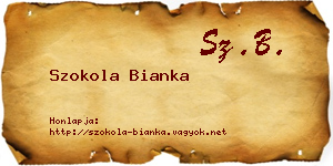 Szokola Bianka névjegykártya