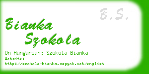 bianka szokola business card